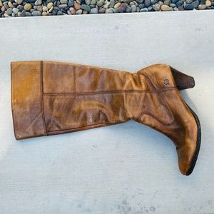 Knee high brown leather Born boots